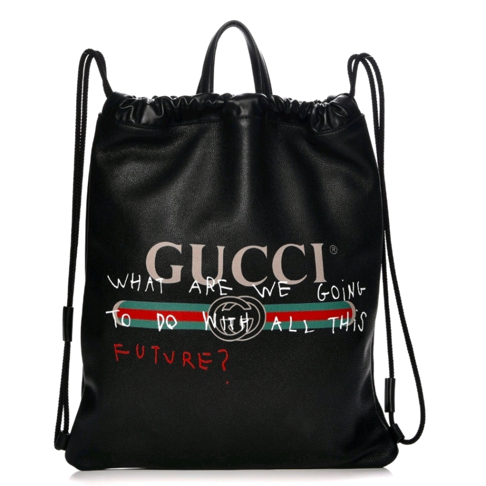 GUCCI Calfskin Coco Capitán Logo Backpack